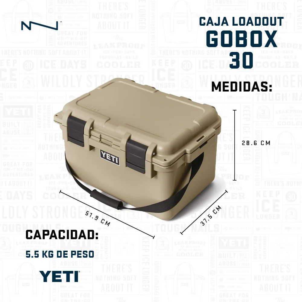 26010000213 CAJA MULTIUSOS LOADOUT GOBOX 30 2.0 CHARCOAL MARCA YETI