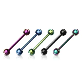 5 Pcs Value Pack of Assorted Color Titanium IP Over 316L Stainless Steel WildKlass Barbells