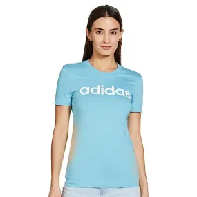 Adidas Women's Lin Tee (Blue/White)