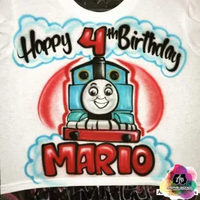 Airbrush Thomas the Train Shirt Design