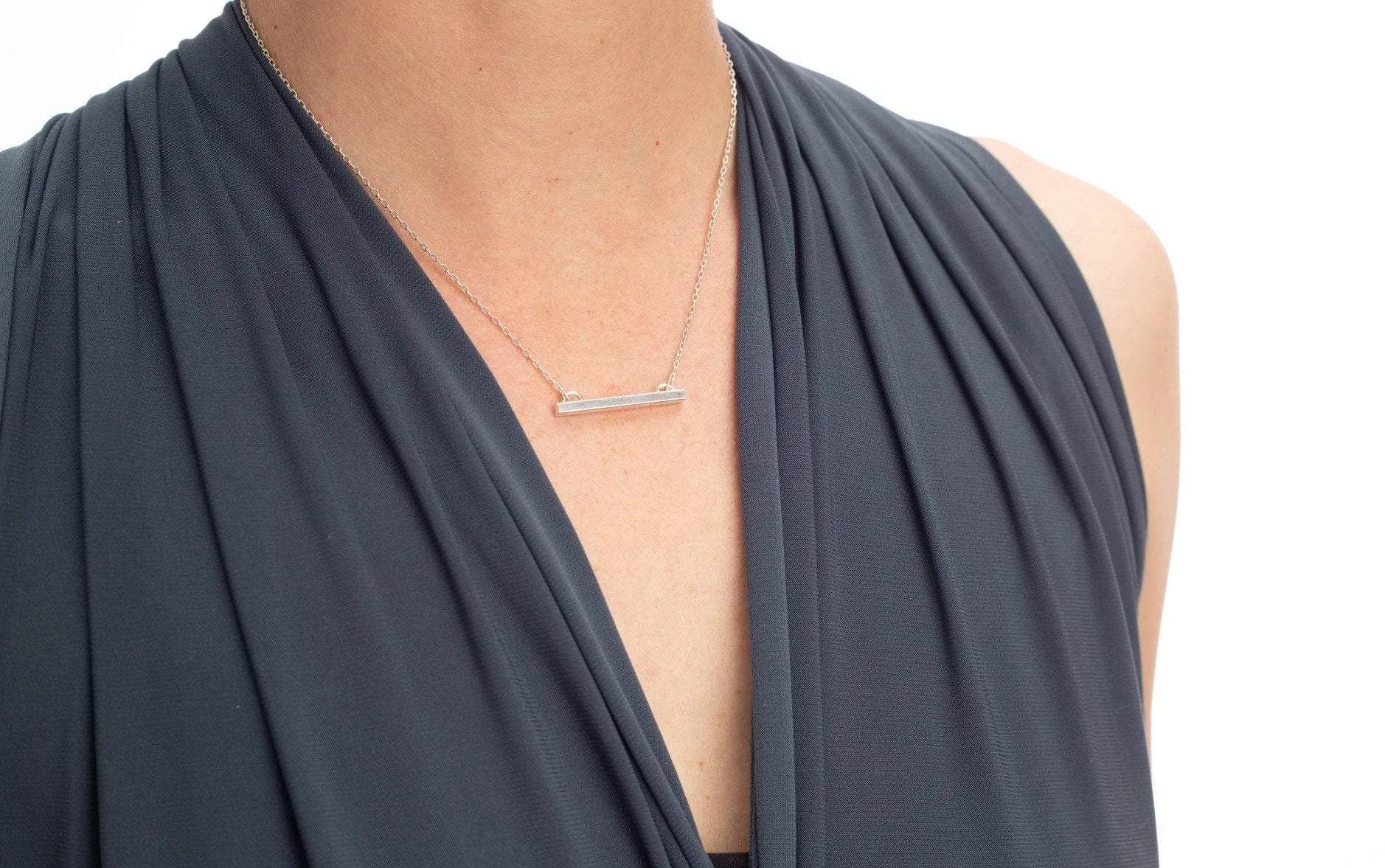 Amanda Moran Designs Handmade Sterling Silver Raise the Bar Necklace