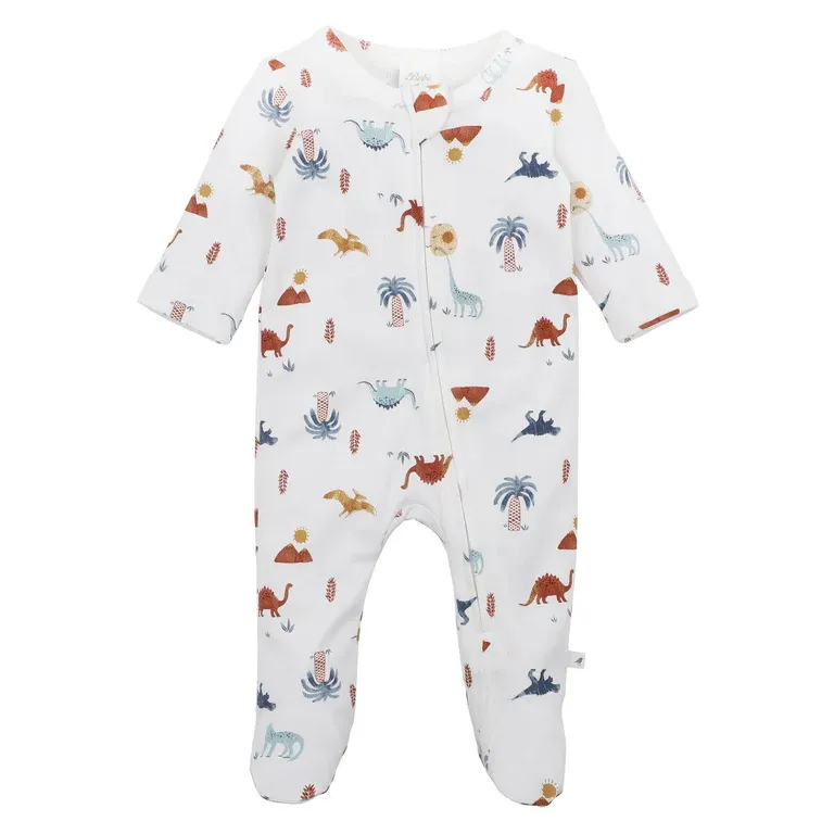 Bebe Organic Long Sleeve Onesie - Dino Print