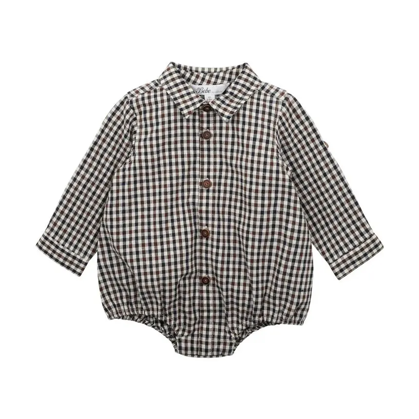 BEBE -Myles Check Shirt Bodysuit