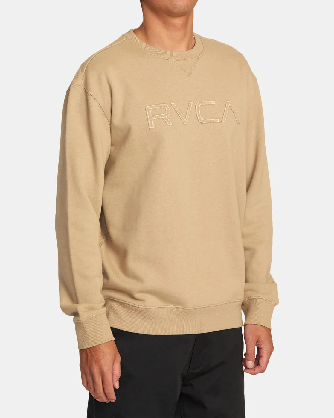 Big RVCA Stitched Sweatshirt - Khaki