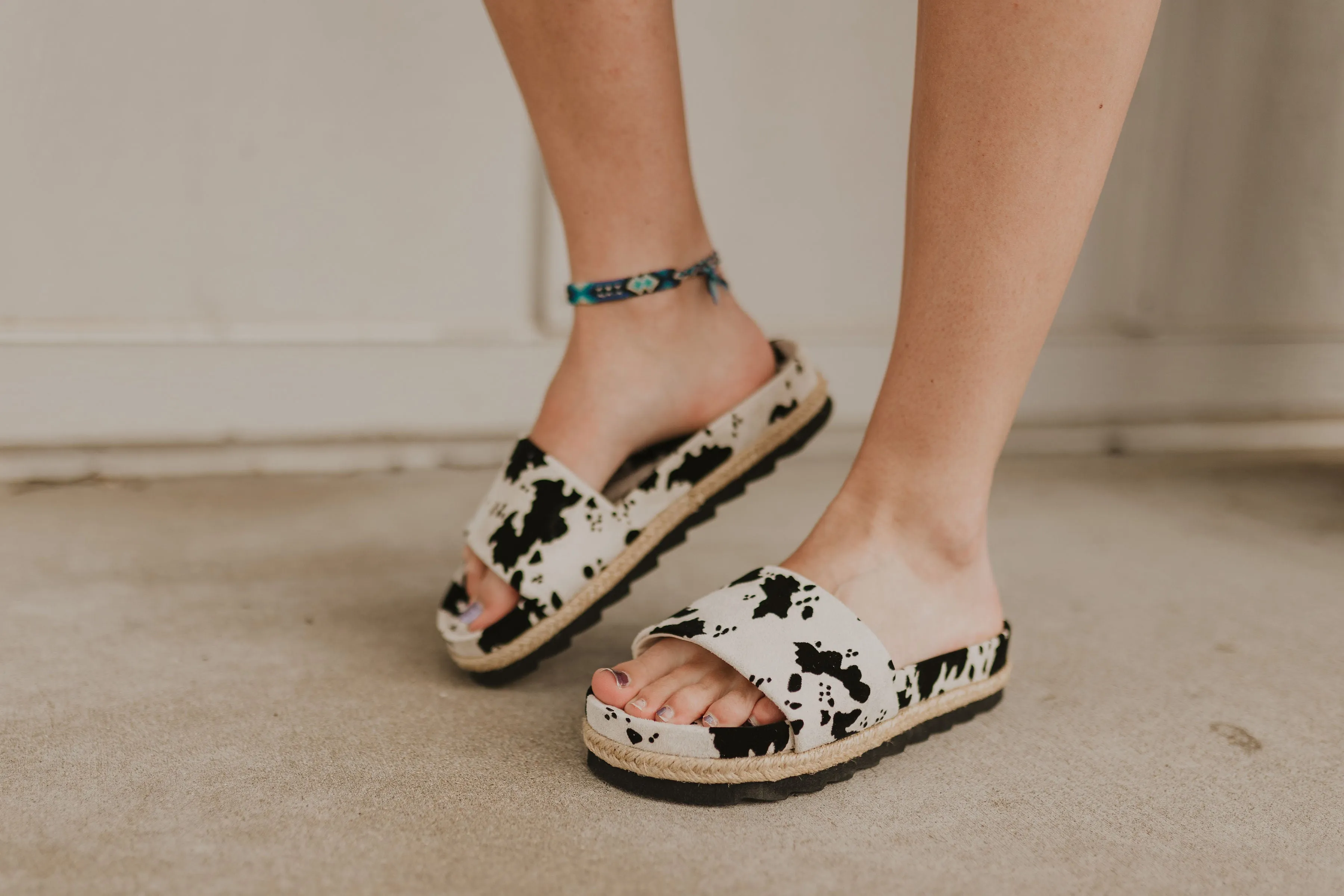 CLAIRE COW PRINT SANDAL