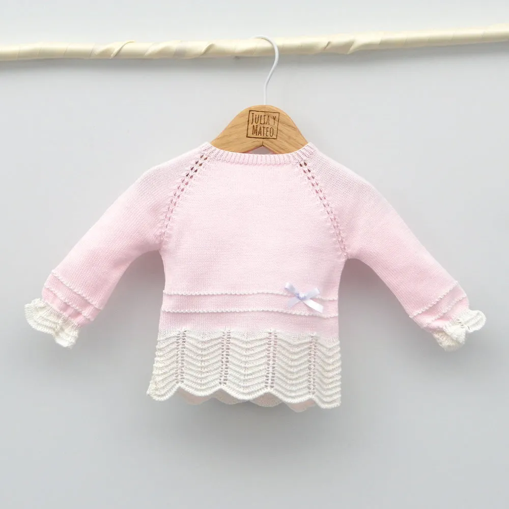 Conjunto bebés Alba perle con jersey y polaina