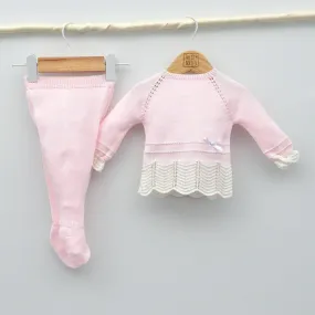 Conjunto bebés Alba perle con jersey y polaina