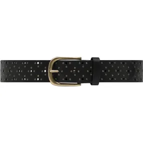 Cool jeans belt with studs / 16082 - Black (Nero)