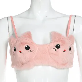 Cute sexy cat Plush bra BY7001