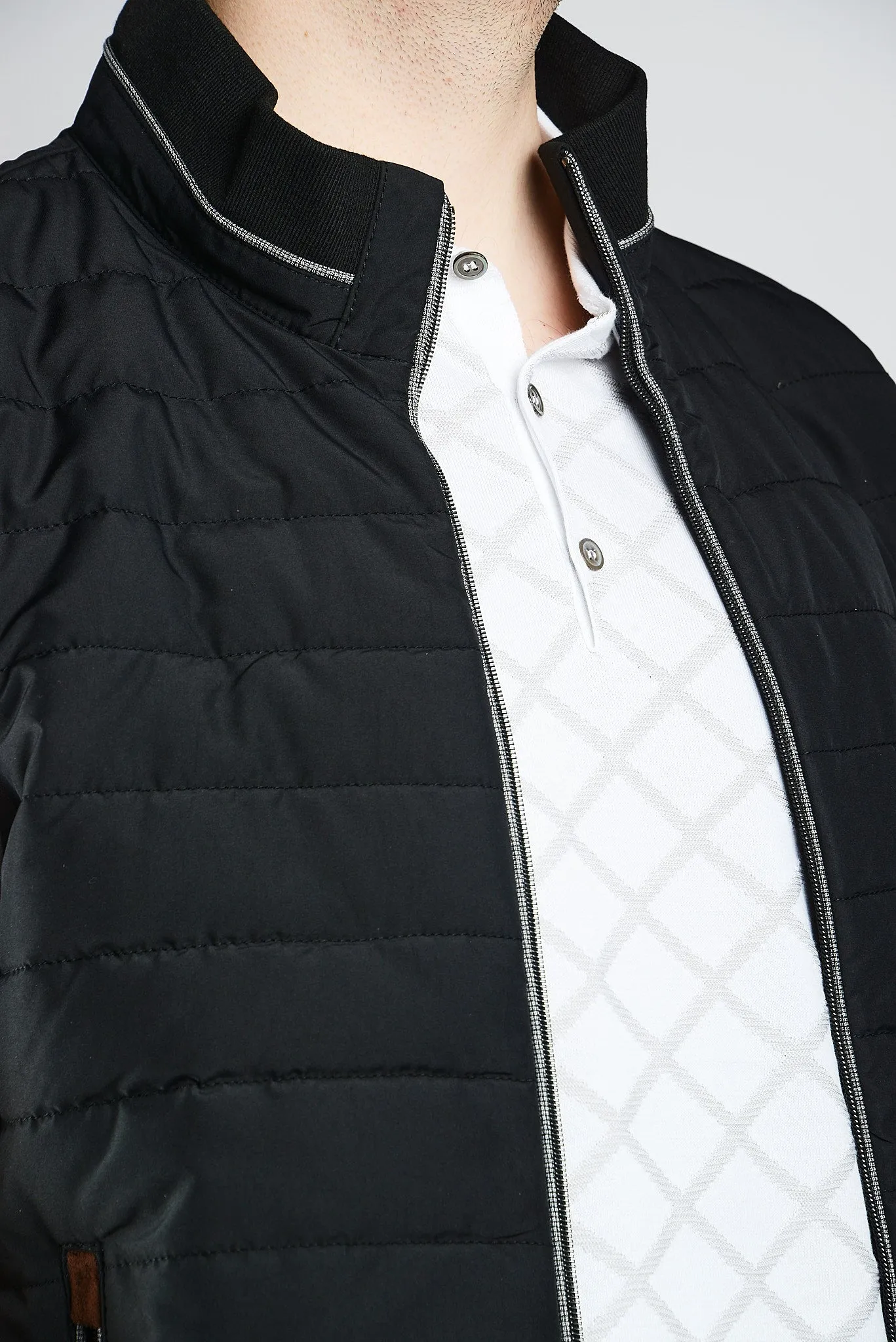 Euro High Collar Puffer Vest