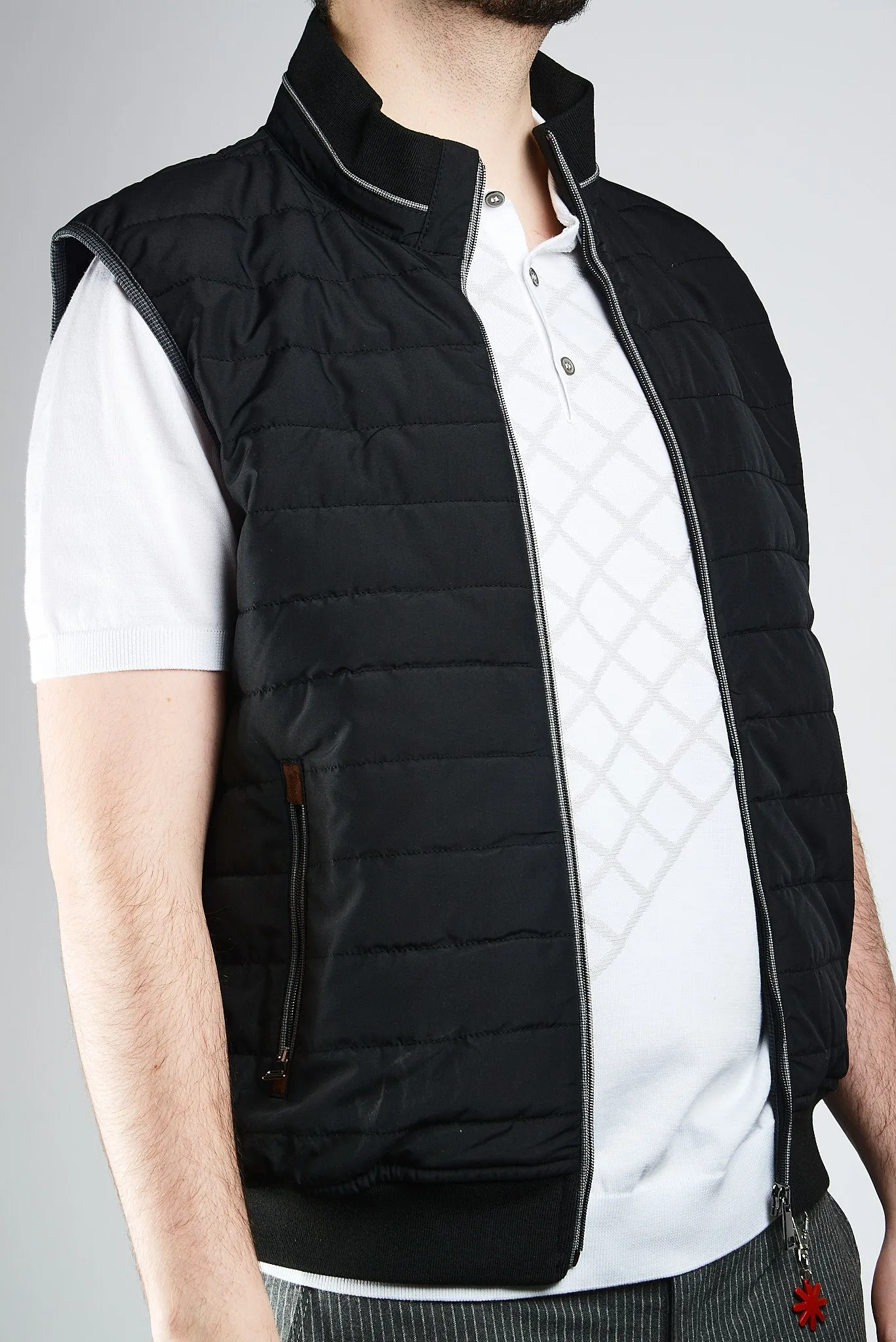 Euro High Collar Puffer Vest