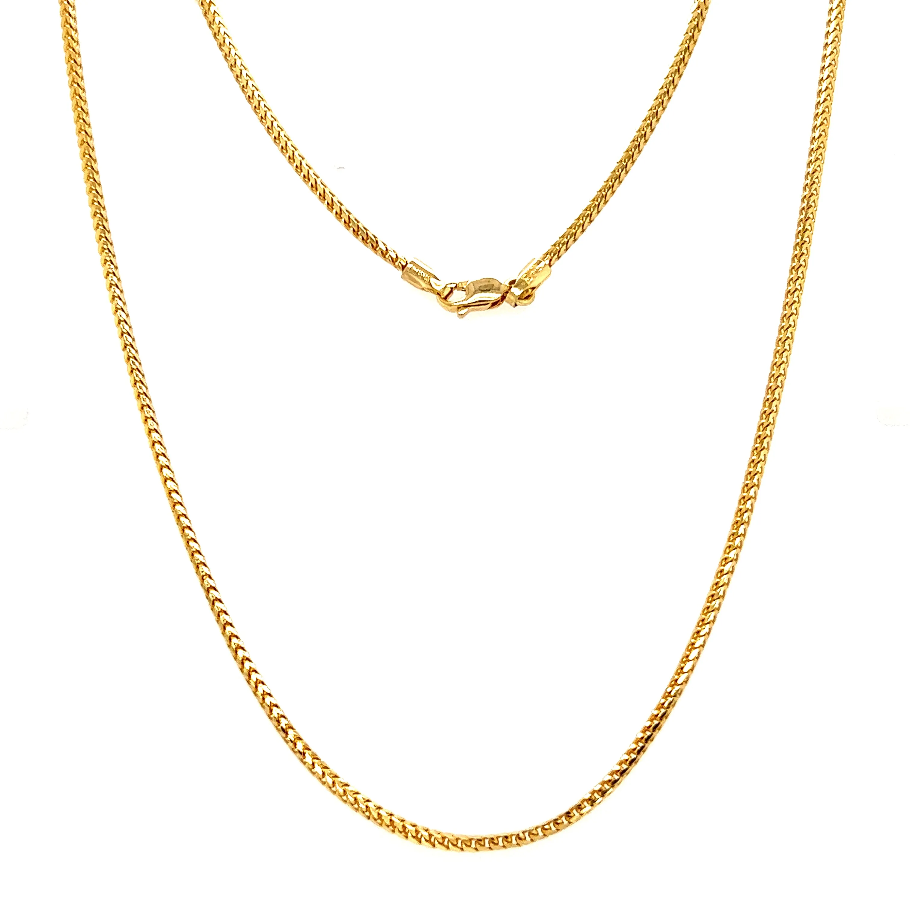 Franco Chain 1.55mm with 24in Length in 14K Yellow Gold