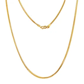 Franco Chain 1.55mm with 24in Length in 14K Yellow Gold