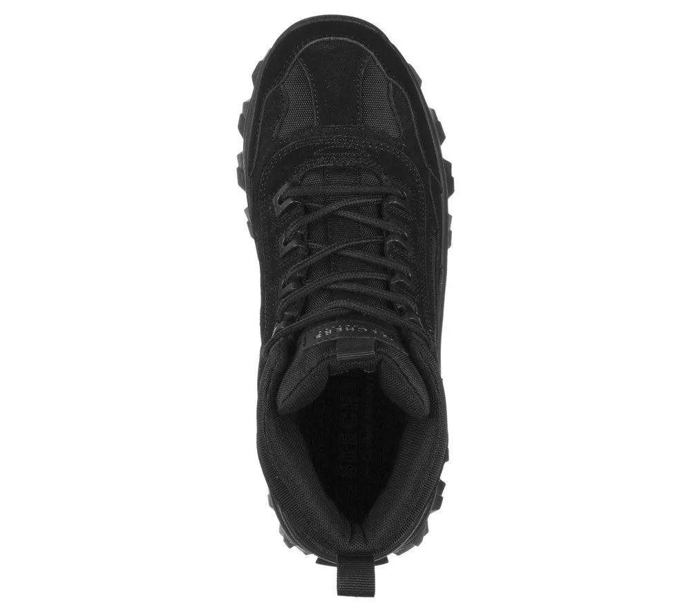 Ghete sport, dama, SKECHERS Hi Ryze Gawkers Street Blox-Block, 155260-BBK negru, piele naturala