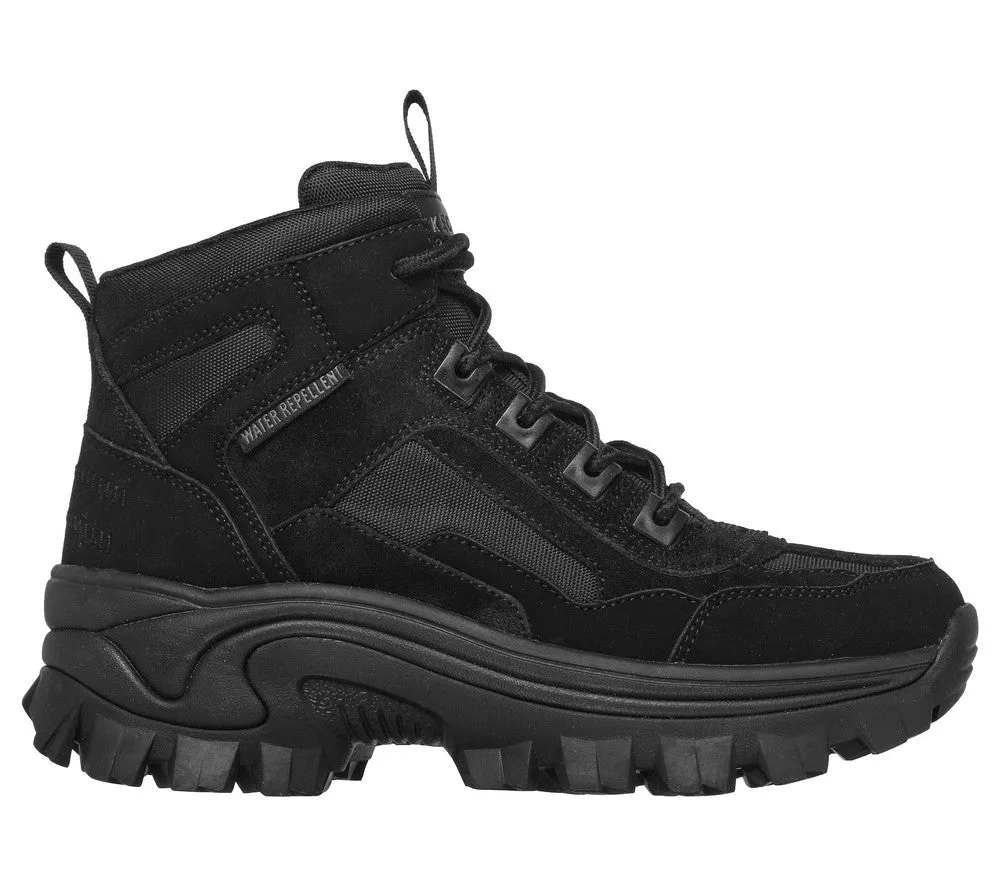 Ghete sport, dama, SKECHERS Hi Ryze Gawkers Street Blox-Block, 155260-BBK negru, piele naturala