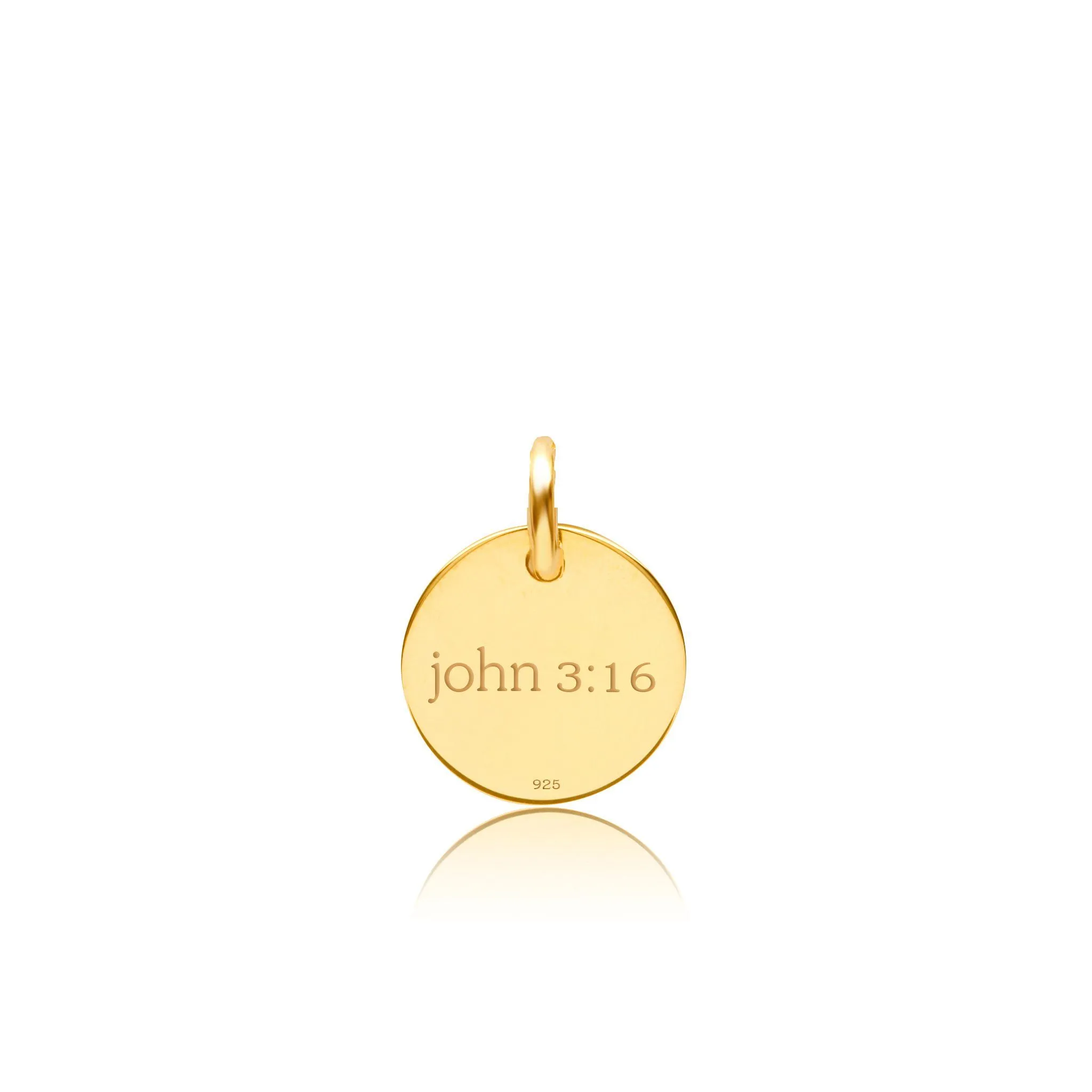 Gold Engravable Cross Circle Tag