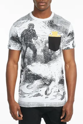 Grizzly Guys Man Vs. Nature Pocket Graphic Tee