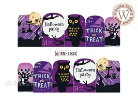 Halloween Water Slide Nail Art Decals - 1pc (BN-1030)