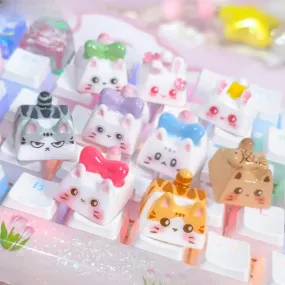 Individual Cute 3D Cat Keycap - Kimi