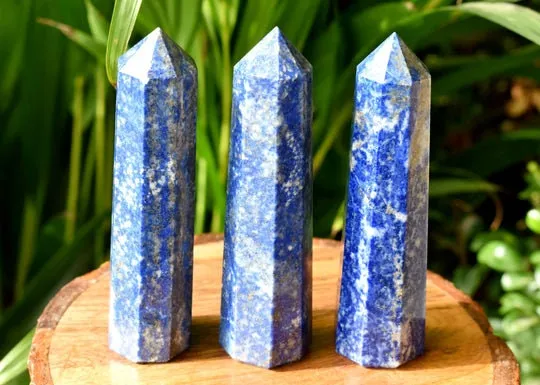 Lapis Lazuli Obelisk Tower Point - Crystal Point, Healing Crystal Tower Point