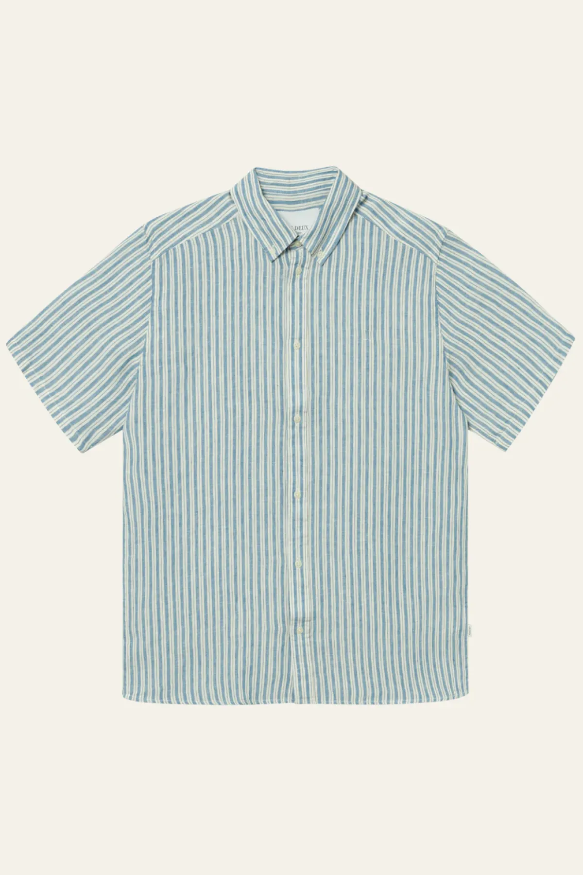 Les Deux Kris Linen SS Shirt - Washed Denim