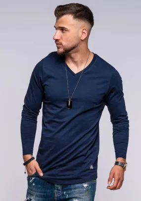 Longsleeve V-Neck INFINITY Navy