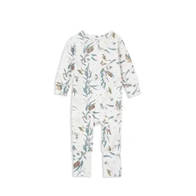 <Milky Eucalyptus Zip Romper - off white