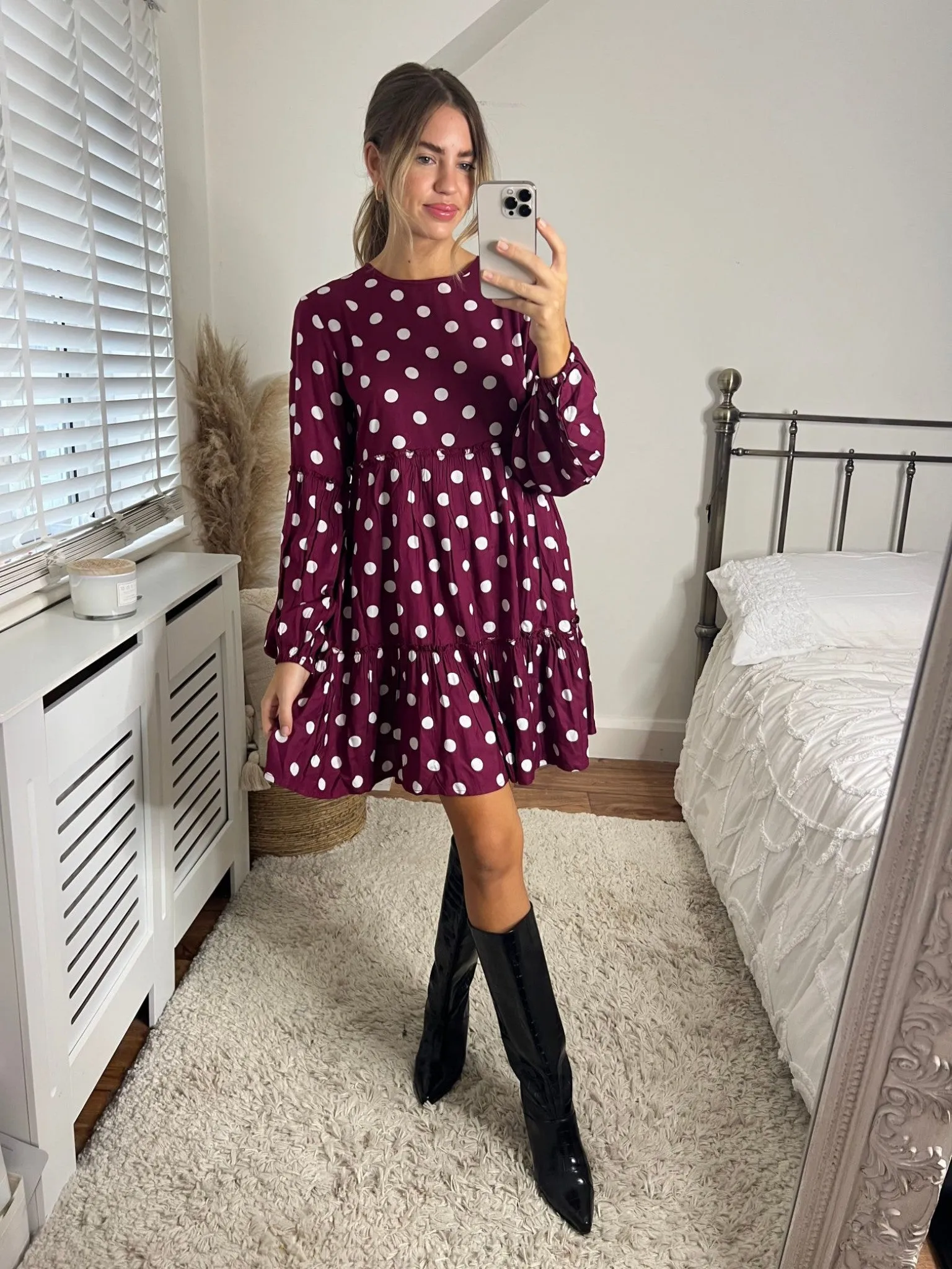 Slaytwins Mimi Polka Dot Print Mini Dress