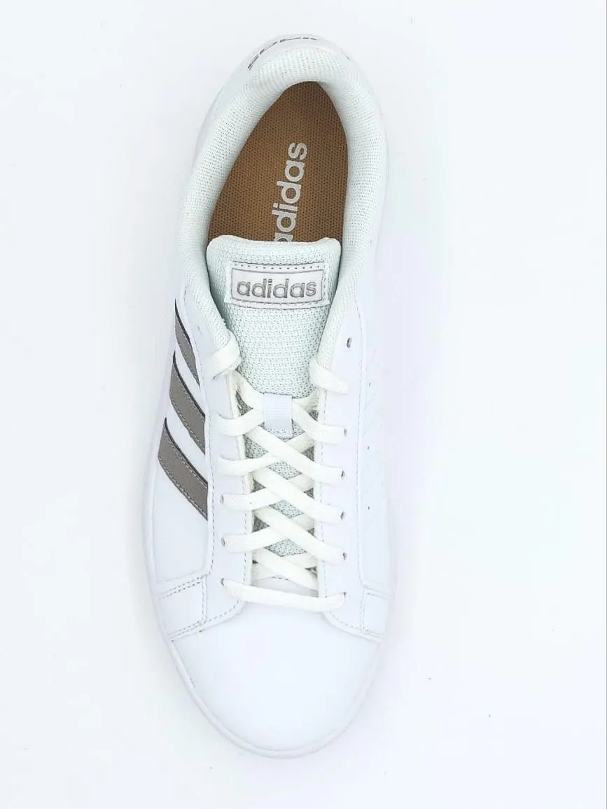 Tenis Adidas Grand Court Para Dama Blanco/Plata