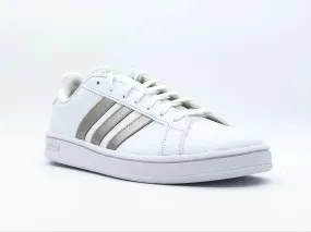 Tenis Adidas Grand Court Para Dama Blanco/Plata