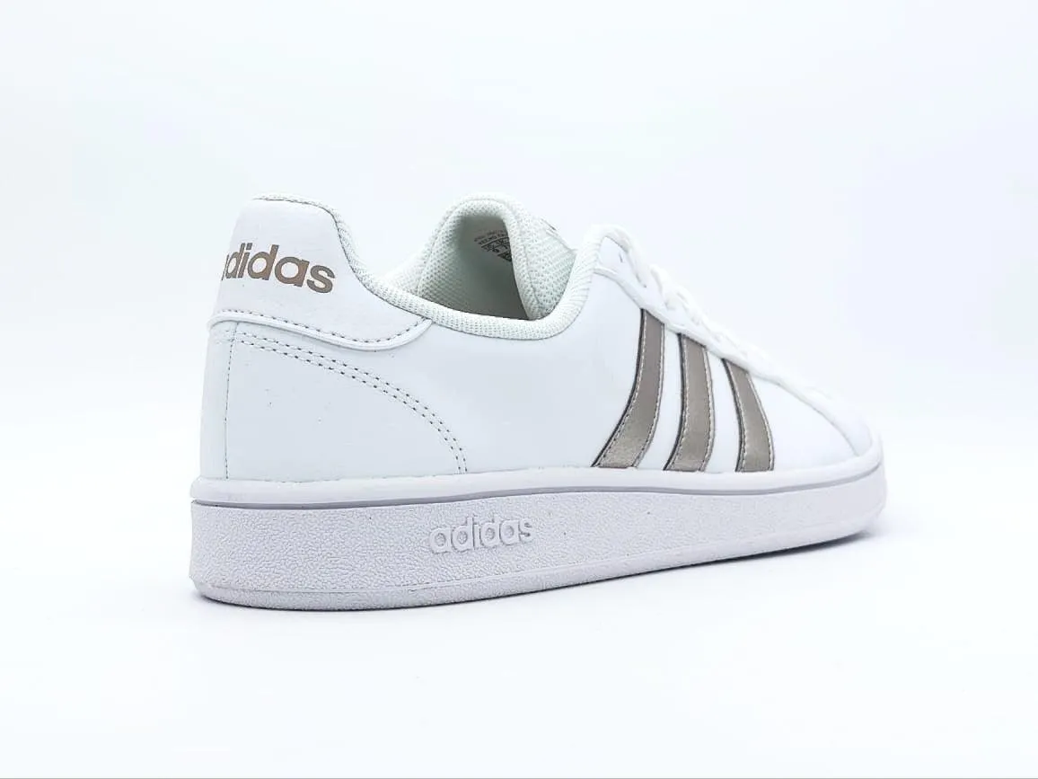 Tenis Adidas Grand Court Para Dama Blanco/Plata