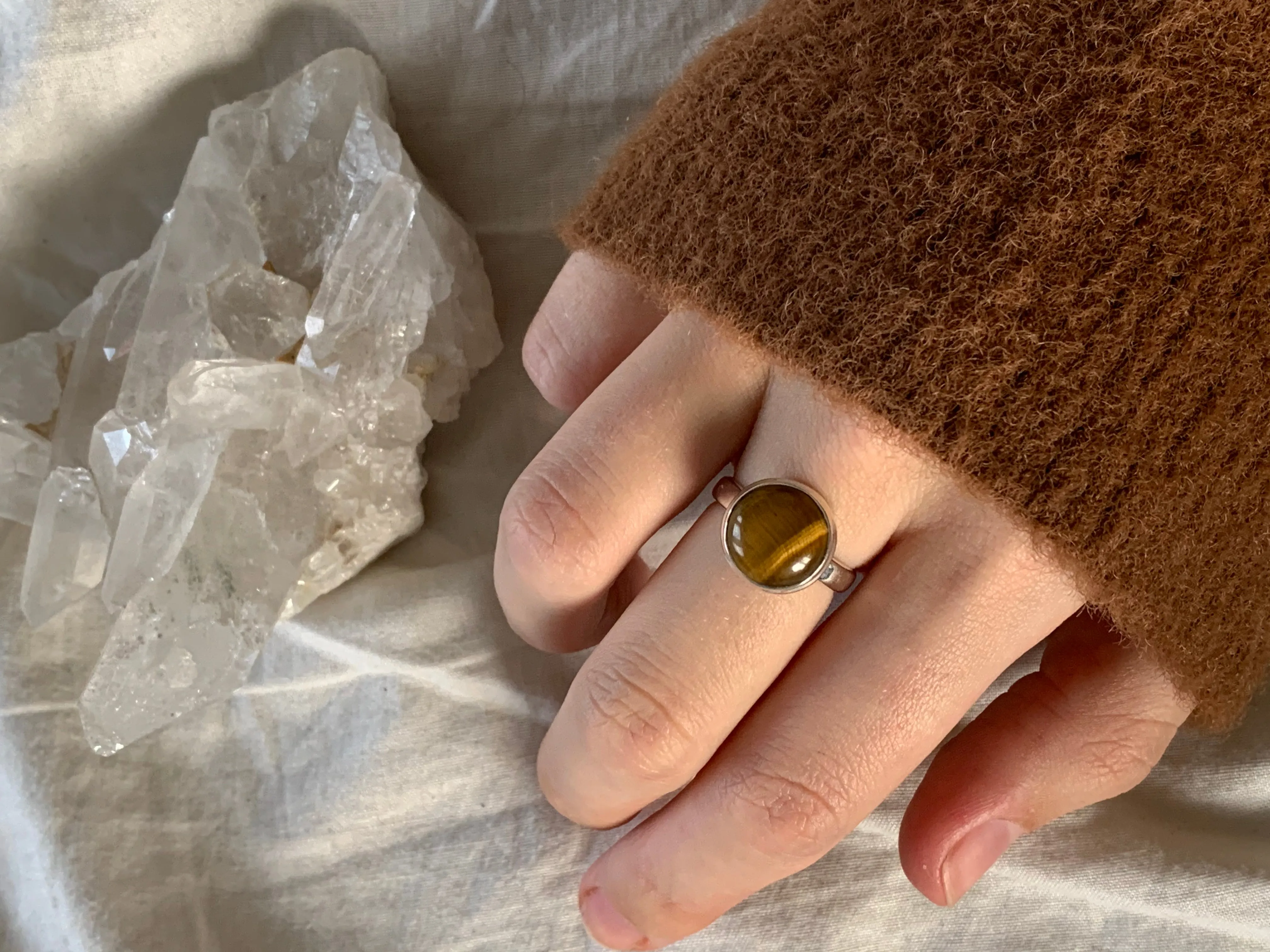 Tiger’s Eye Ari Ring - Small Round