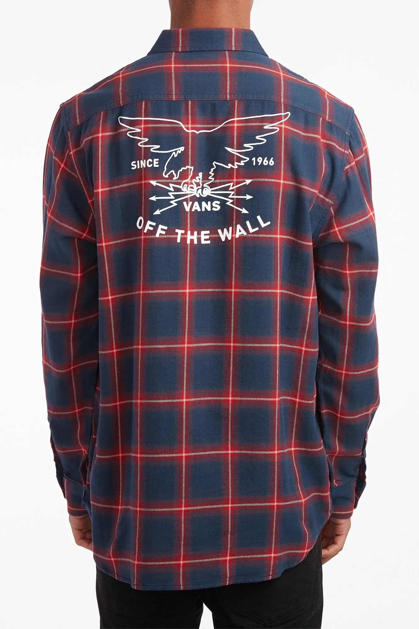 Vans Guys Navy/Red Pender Long Sleeve Shirt